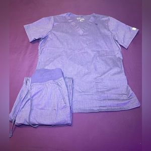 Butter-soft Stretch—Light Purple Jogger Scrub Set